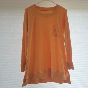 Soft Surroundings Peach Thermal Tunic Long Sleeve Shirt Medium